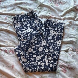 Talbots Chatham Side Zip Floral Print Pant